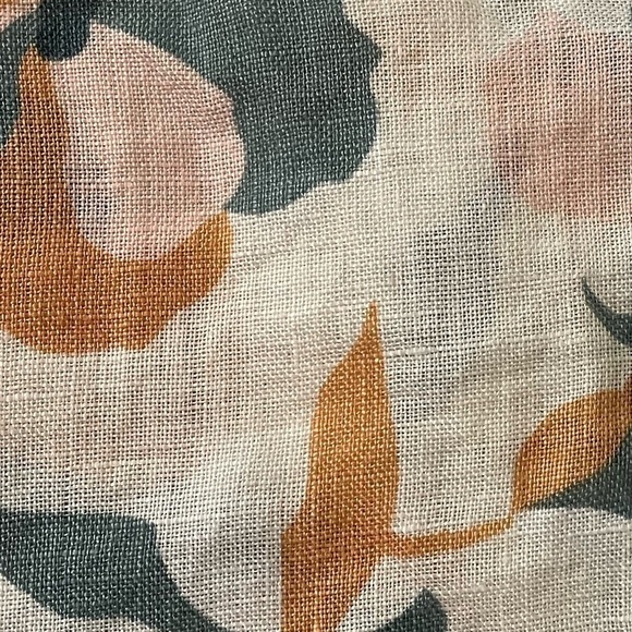 Rachel Zoe women’s plus size linen long sleeve button down top multi color shirt - Picture 6 of 7